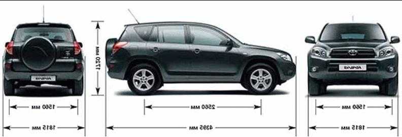 Размеры багажник toyota rav4