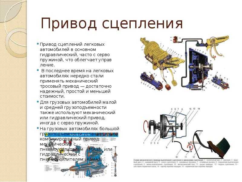 Гидравлический усилитель сцепления – виды, устройство и принцип работы