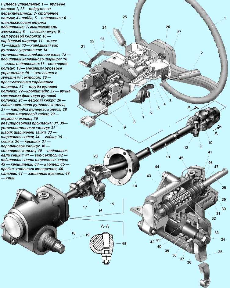 Снятие и установка рулевого механизма ваз 2107
