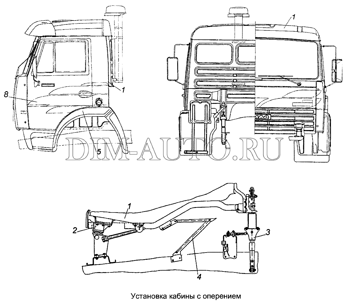 Чертеж кабины камаз 5320