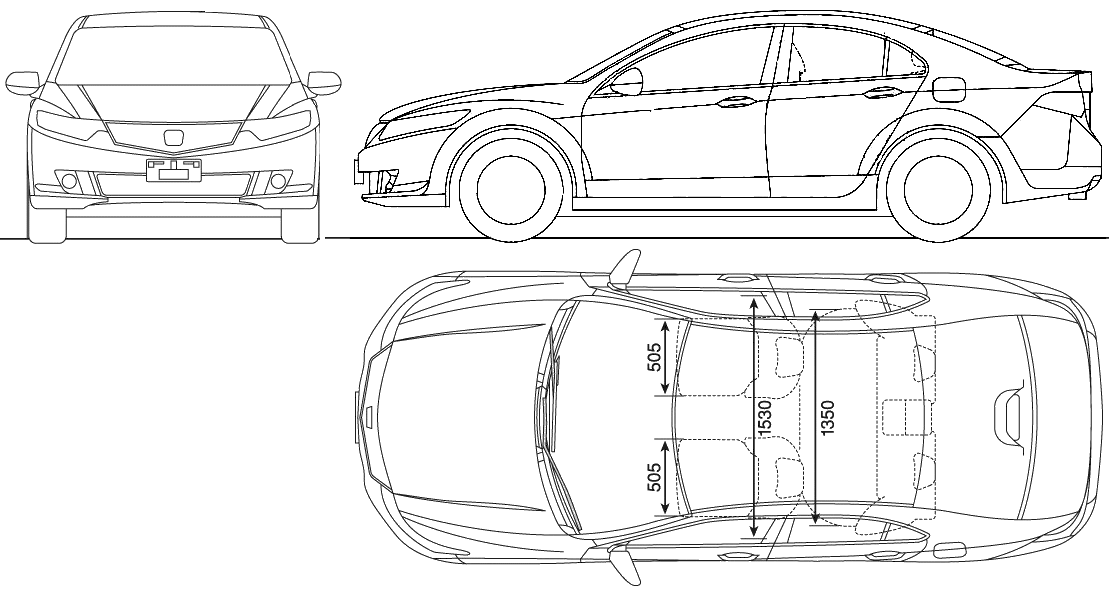 Какие габариты у honda accord?