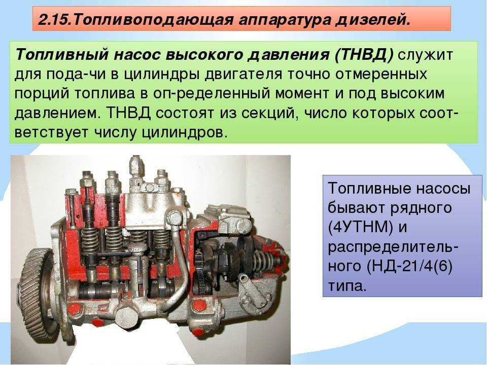 Работа секции тнвд кратко