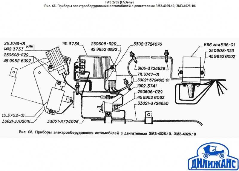 Схема управления двигателем змз-40524